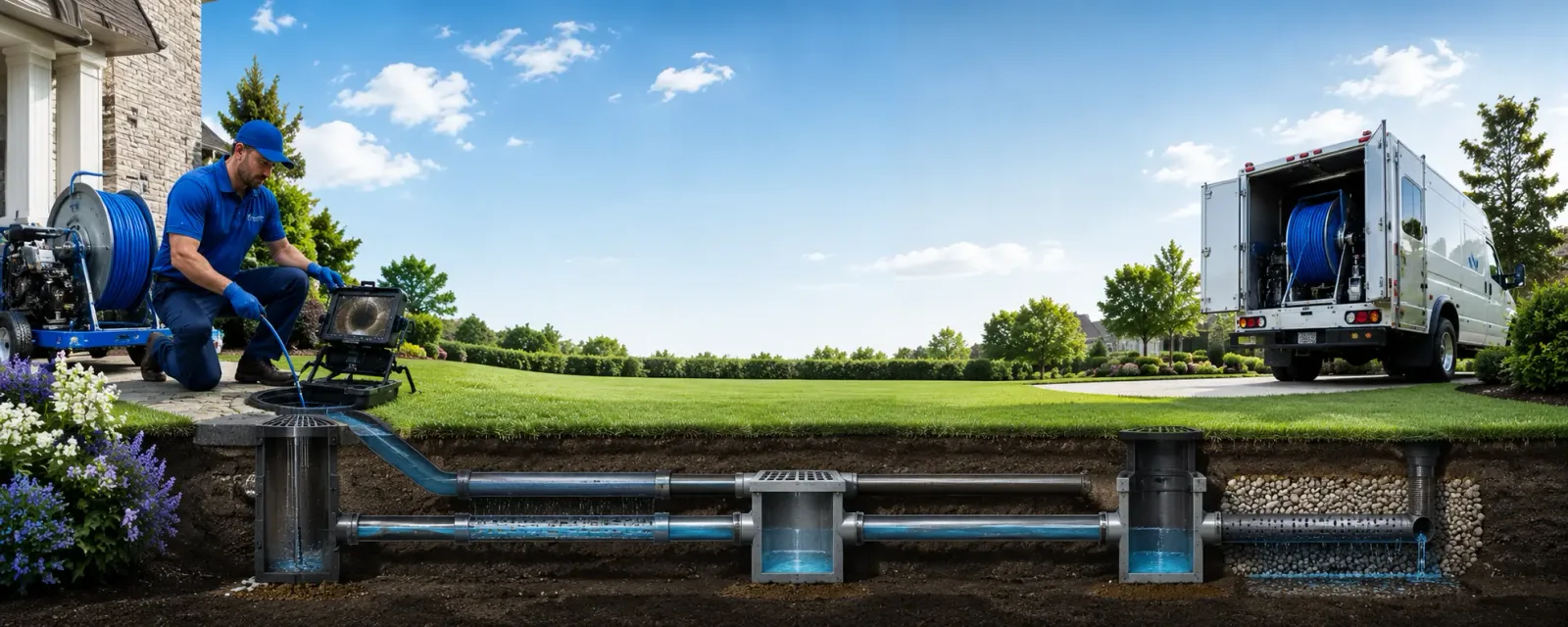 Outdoor drain cleaning information for Blanco, OK